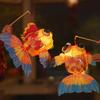 Cartoon Koi Chinese New Year Lantern Kit Dancing Dragon DIY Accessories New Year Lantern Celebration with Light DIY Lantern Kits