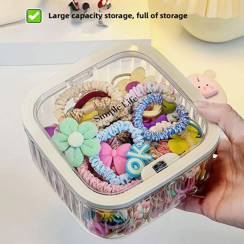 Kinder Haarschmuck Schreibtisch Große Kapazität Abgedeckte Schmuckaufbewahrungsbox
