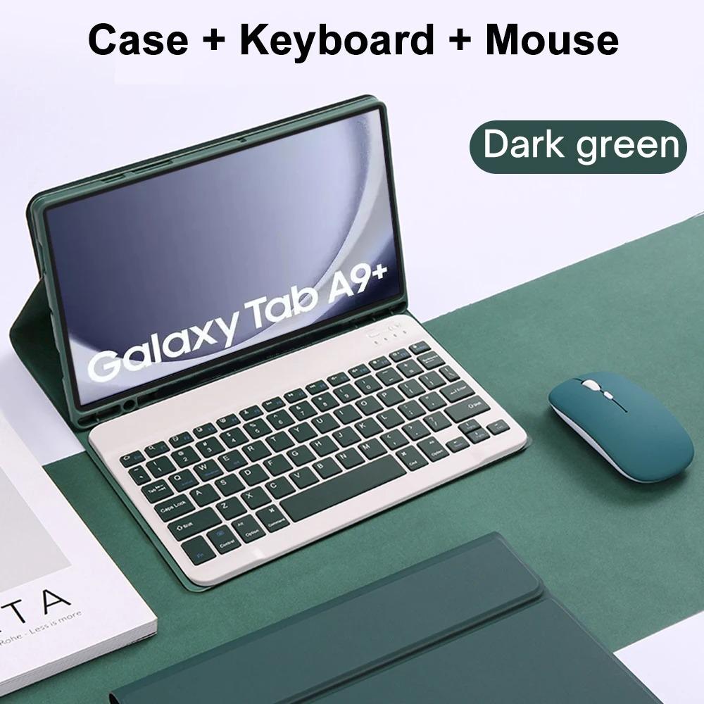 Keyboard Tablet Case for Samsung Galaxy Tab A9 Plus Leather Cover for Samsung Tab A9+ SM-X210 X216 X218 Magic Bluetooth Keyboard Case