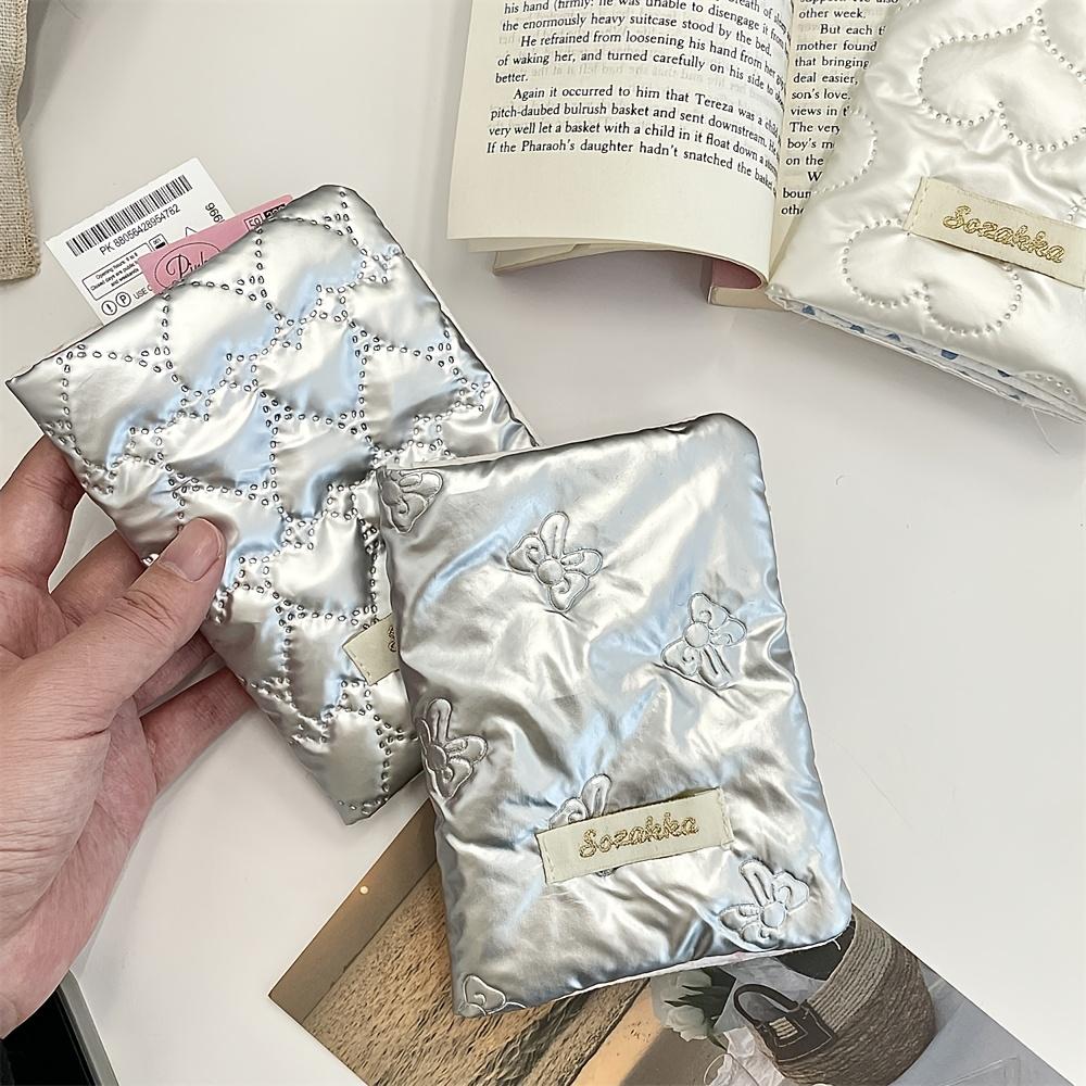 1pc Korean Style Bowknot Passport Holder, Multi-Functional Organizer Pouch, Portable Storage Bag, Coin Purse, Elegant Print Design for Ideal Choice