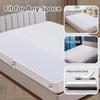 3-in-1 Bed Bridge Twin to King with Fitted Sheet|Split King Gap Filler for Adjustable Bed| 78"x 75"|White (Patent Licensing)