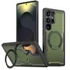 For Samsung Galaxy S25 Ultra Case Compatible with MagSafe TPU+PC Kickstand Phone Cover