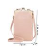 Fashion Lychee Pattern Lady Mobile Phone Bag Female Mini Crossbody Shoulder Bag Women Portable Purse Wallet Money Clip Card Bag