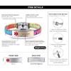 Medical Alert Bracelet for Women | T1D T2D Diabetes Epilepsy Medical Alert ID Emergency Bracelet for Girls & Boys | Handmade Nylon Rope Braided