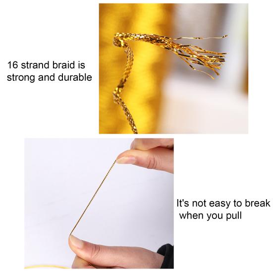 1 Rolle Verpackungsschnur Stilvoll Breite Anwendung Polyester Hohl Zuverlässig Etikettseil für Bastelarbeiten