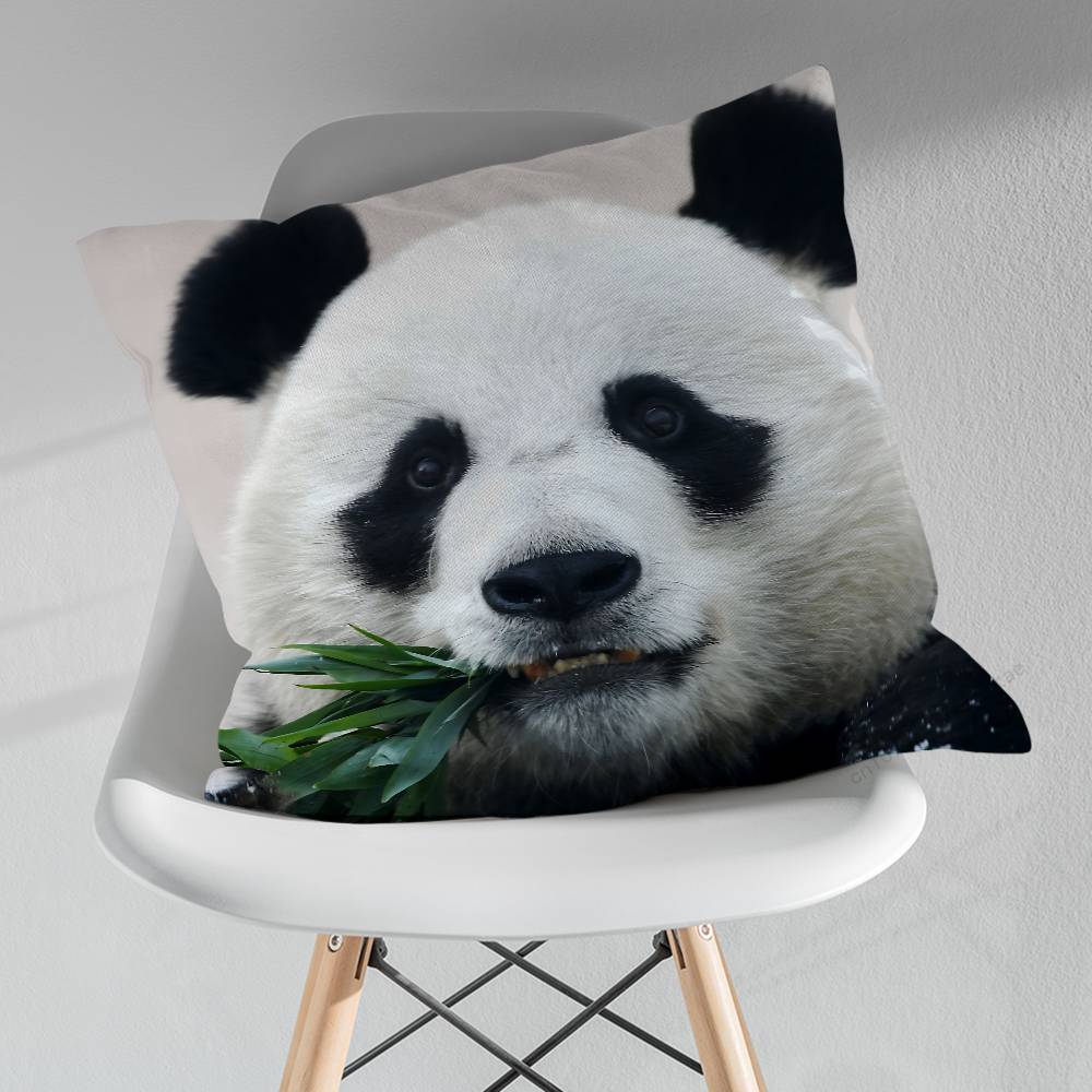 Cute Animal Panda Pillow Over Living Room Sofa Cushion Cover Home Decoration Bedroom Room Bed Pillow Cover