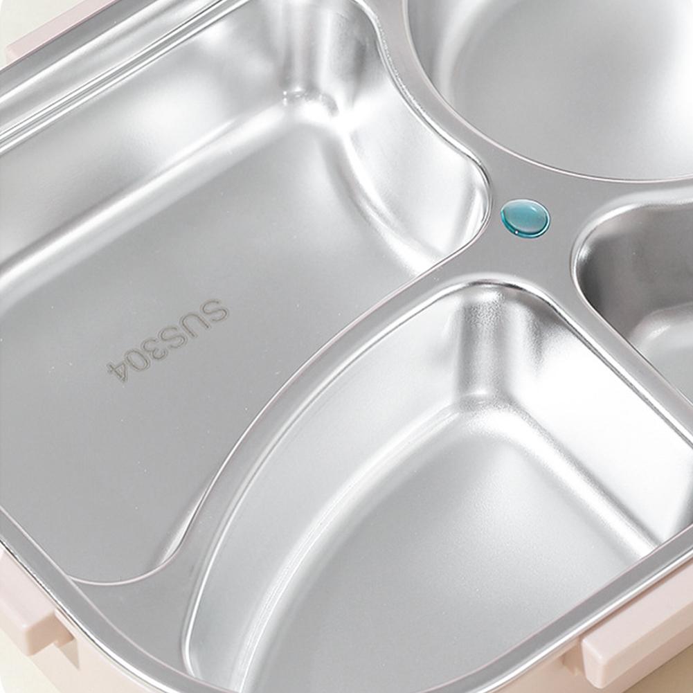 Stainless Steel Bento Box Microwave Safe 850/1500ml Leakproof Sealed Food Container Easy To Clean Rabbit 2/4/5 Grids for Lunch