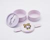 Skater Bento with Rice Ball Made in Sanrio Kuromi Box, Antibacterial, Two-Tier, Round, Fork, Case, 500ml, Japan, Microwaveable, Headgear, ONWR1AG-A