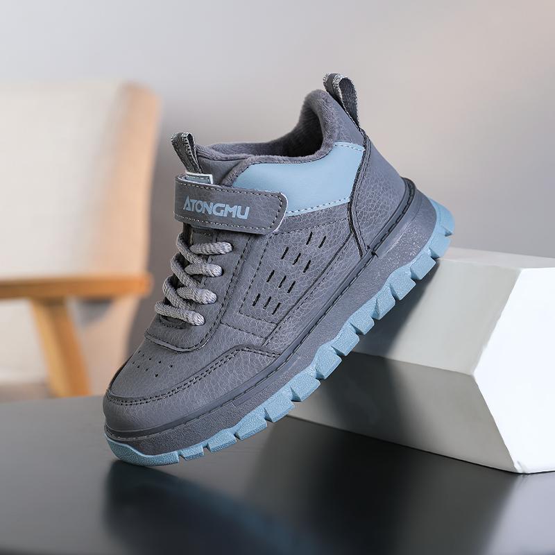 Kids Sport Shoes Spring Leather Sneakers for Boys Casual Walking School Footwear Comfortable Anti Slip Design Style Boys Shoes