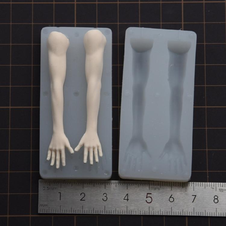 Flexible Resin Mold Small Ornament Molds Human Arm Shape Silicone Texture for Epoxy Crafts and Creative Wall Decorations