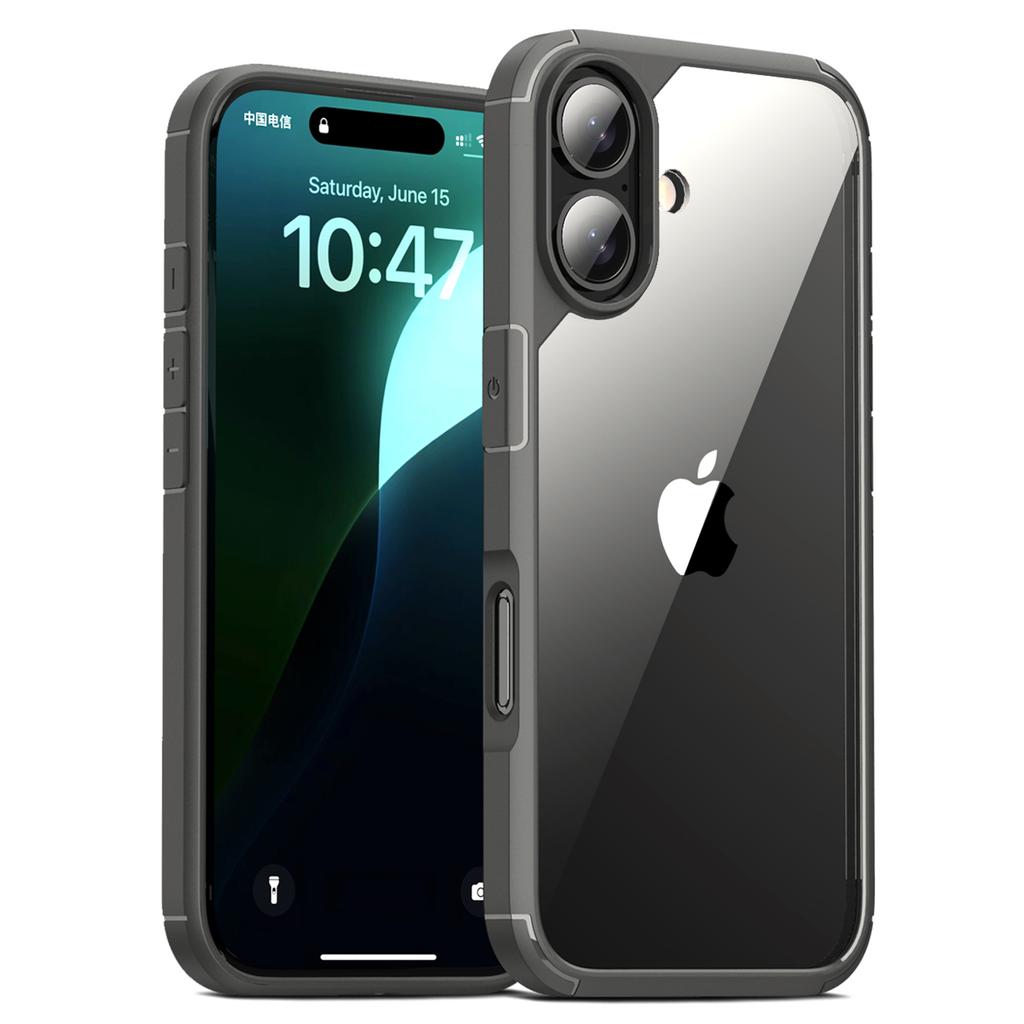 Defense Armor Series for iPhone 16 Plus Case Anti-Scratch TPU+PC Clear Back Shell