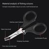 Multifunctional Fishing Plier Fish Hook Remover PE Line Cutter Scissors with Hooked Tip Practical Fishing Tool Durable