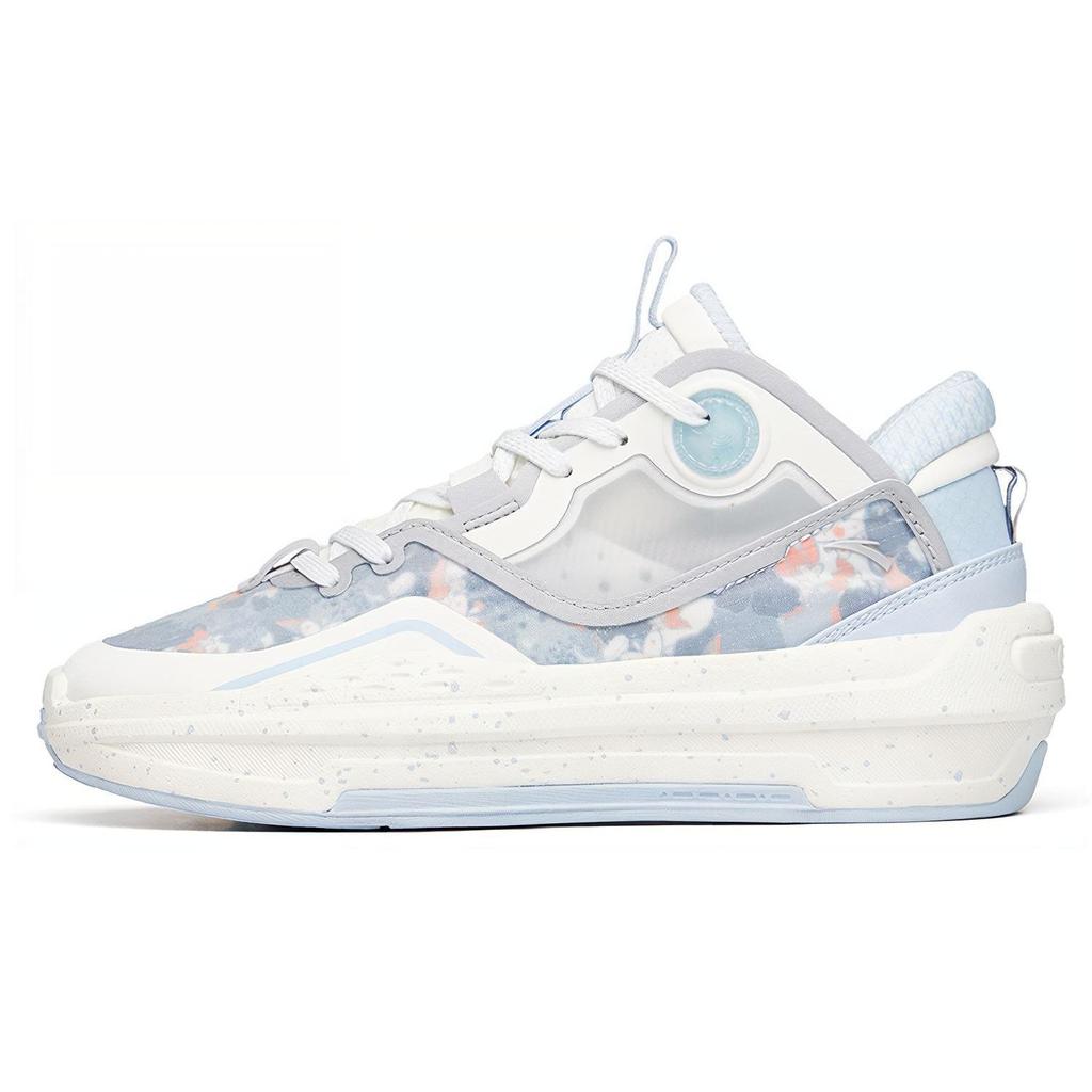 Anta C37 2.0 Fabric Synthetic Leather Non-Slip Wear-Resistant Mid-Top Skate Shoes Women Sneakers Gray Blue 922228082-5