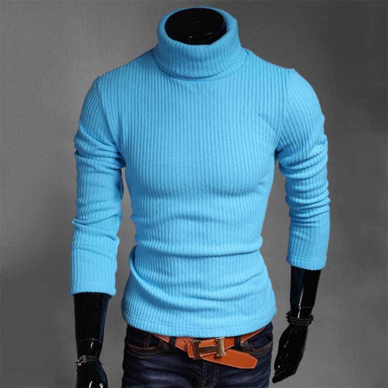 Usa Winter Men Slim Warm Knit High Neck Pullover Jumper Sweater Turtleneck Solid For Ultimate Comfort