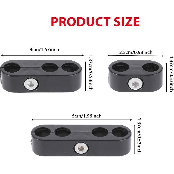 12PCS Plastic Engine Spark Plug Wire Separator Black Wire Divider Separator