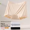 Women's Summer Ice Silk Non Trace Anti Tarnish Antibacterial Crotch Breathable Safety Briefs