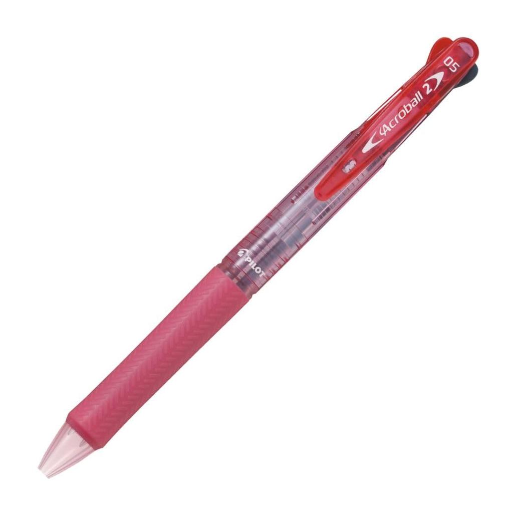 Pilot Acroball 2 Ballpoint Clear Soft 10 BKAB300EF10CSP 0.5" Two-Color Pen, Pink, Pens,