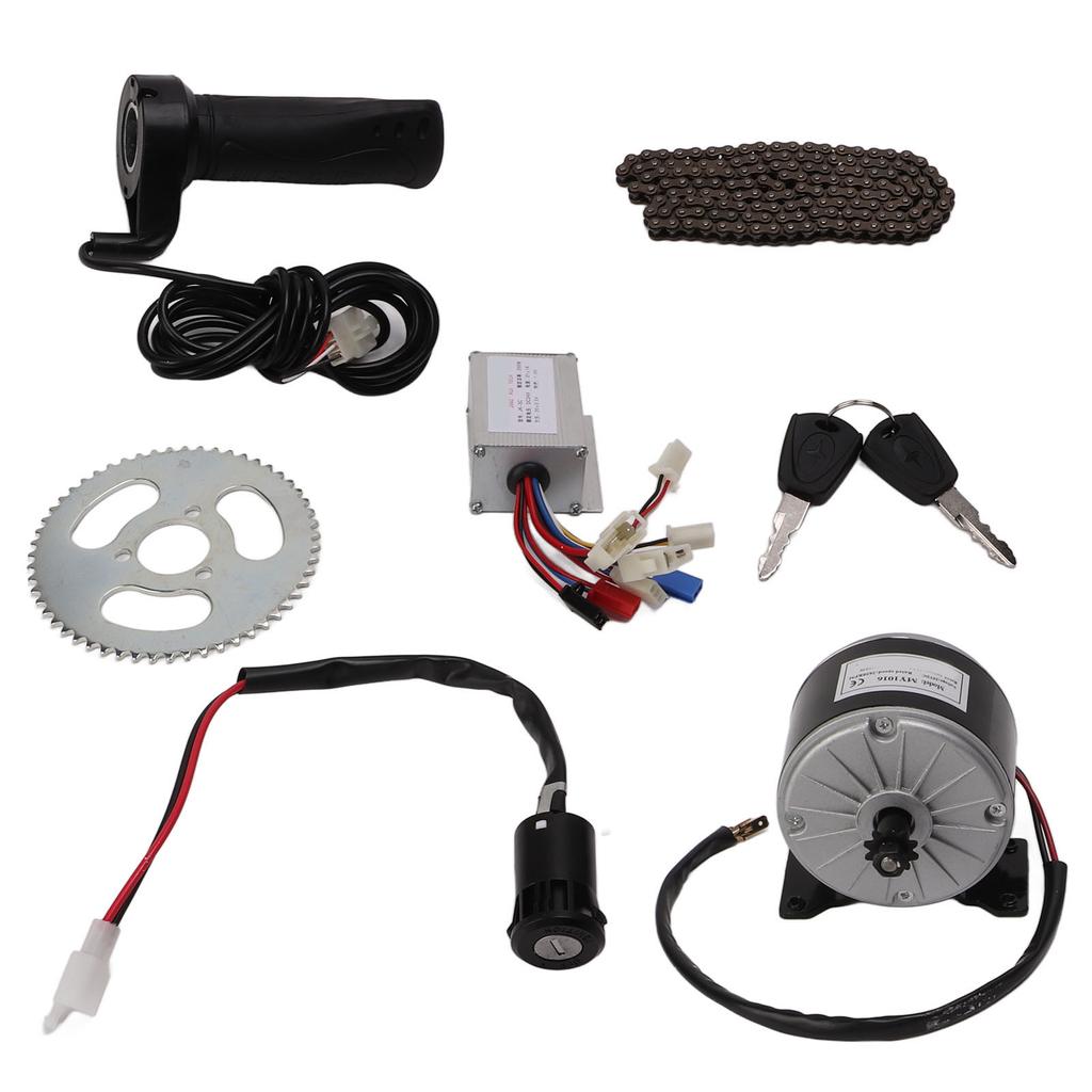 24V 250W Electric DC Motor Controller Kit With 55T Chainring 146L Chain for Mini Bikes Electric Scooter Motorcycle