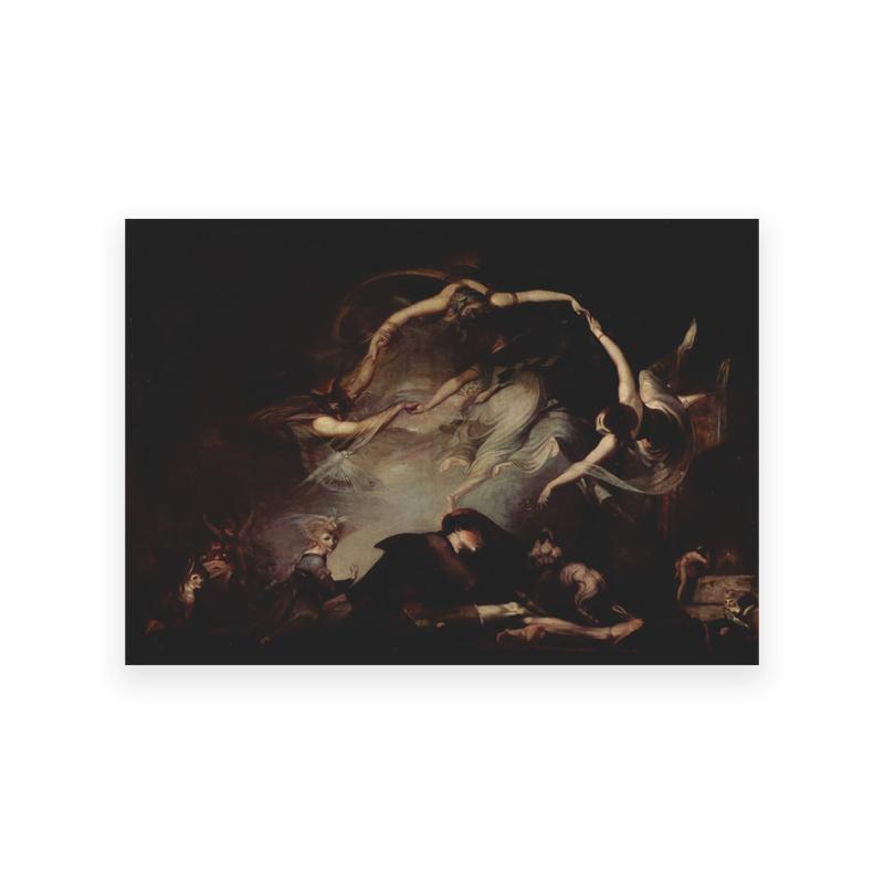 Dancing Witches Art Prints Vintage Gothic Posters Dark Academia Aesthetic Canvas Painting Witchy Wall Pictures Living Room Decor