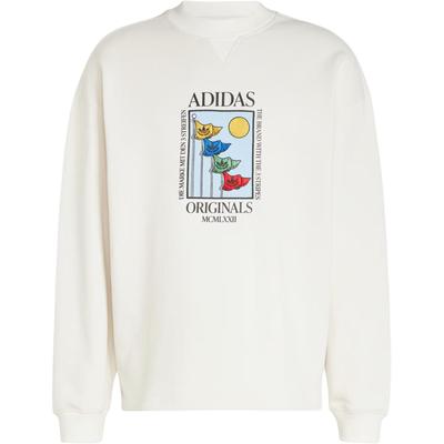 adidas Originals Olpc Crew 2 Buchstaben Print Weiches Langarm-Sweatshirt Herren Sweatshirt Off-White IX6745