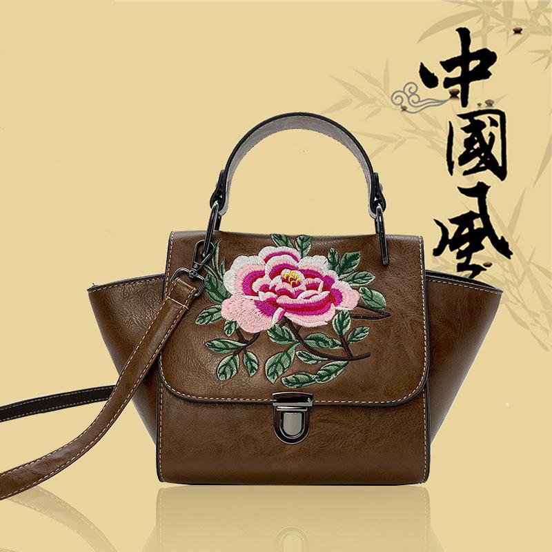 Handbag Women's Chinese Style Embroidery Women's Bag Ethnic Style Single Shoulder Crossbody Bag