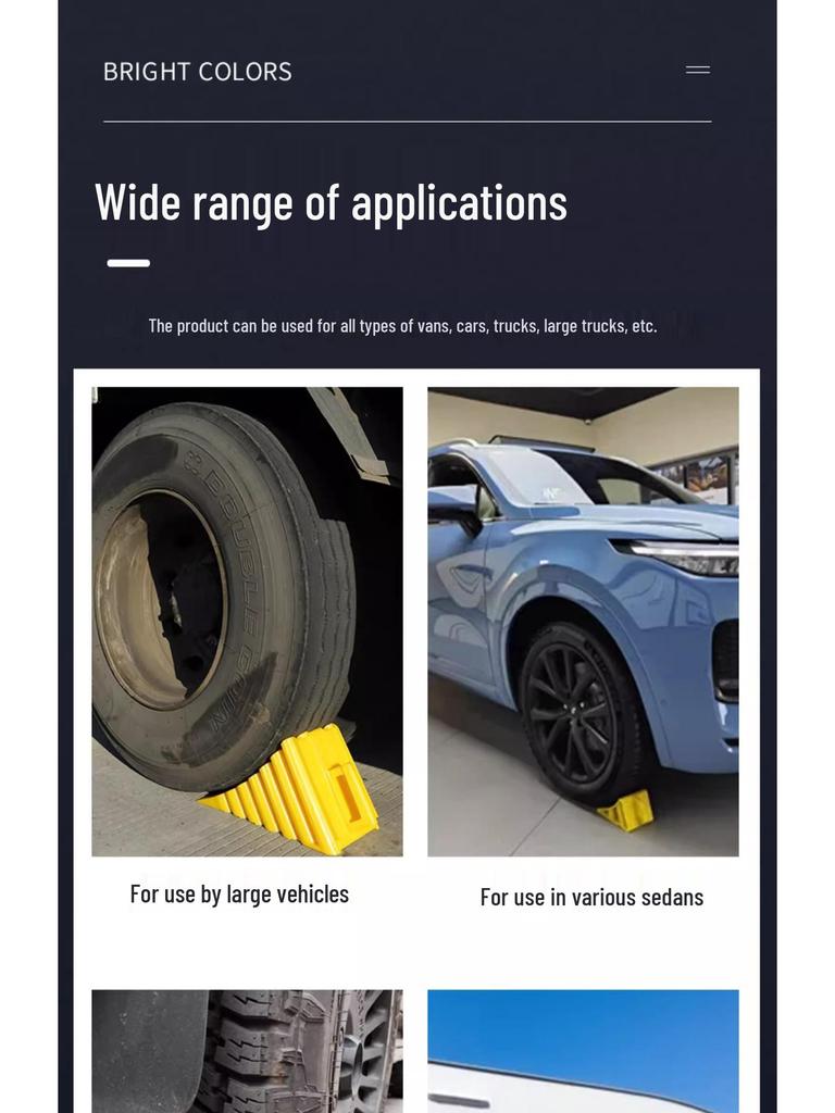 Wooden Wheel Chock Anti-Roll Ramp Pad for Parking