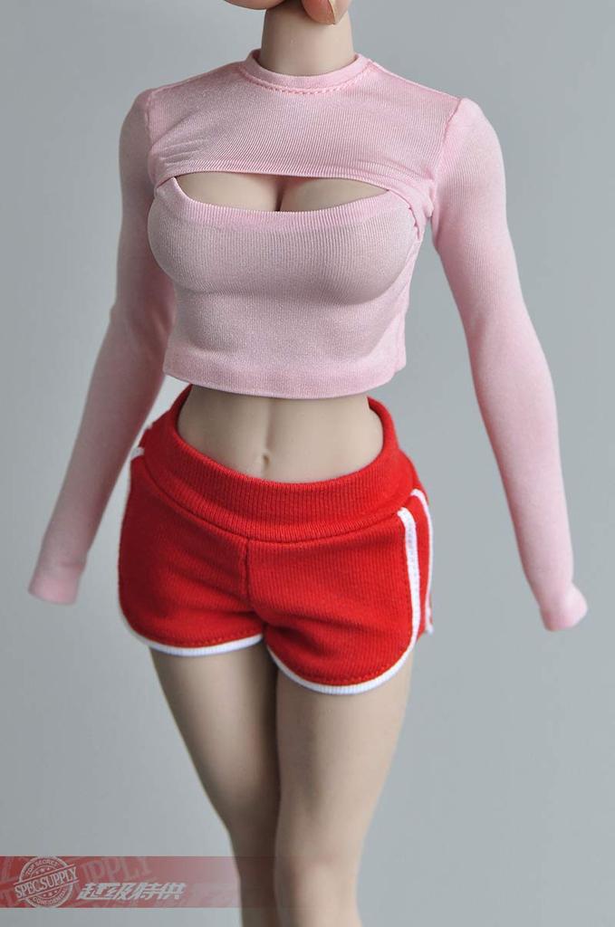 Figura Escola Menina Beleza 2023 Vermelho Ginásio Desgaste Esportes Shorts Calças e colete não [TOYBARJAPAN] 1/6 Acessórios/Alto (Corpo incluso)
