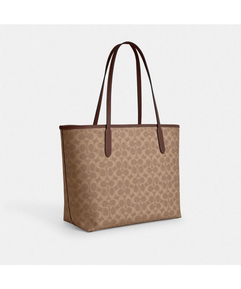 Coach City Tote Bag In Signature Canvas Cv976 Imxhe