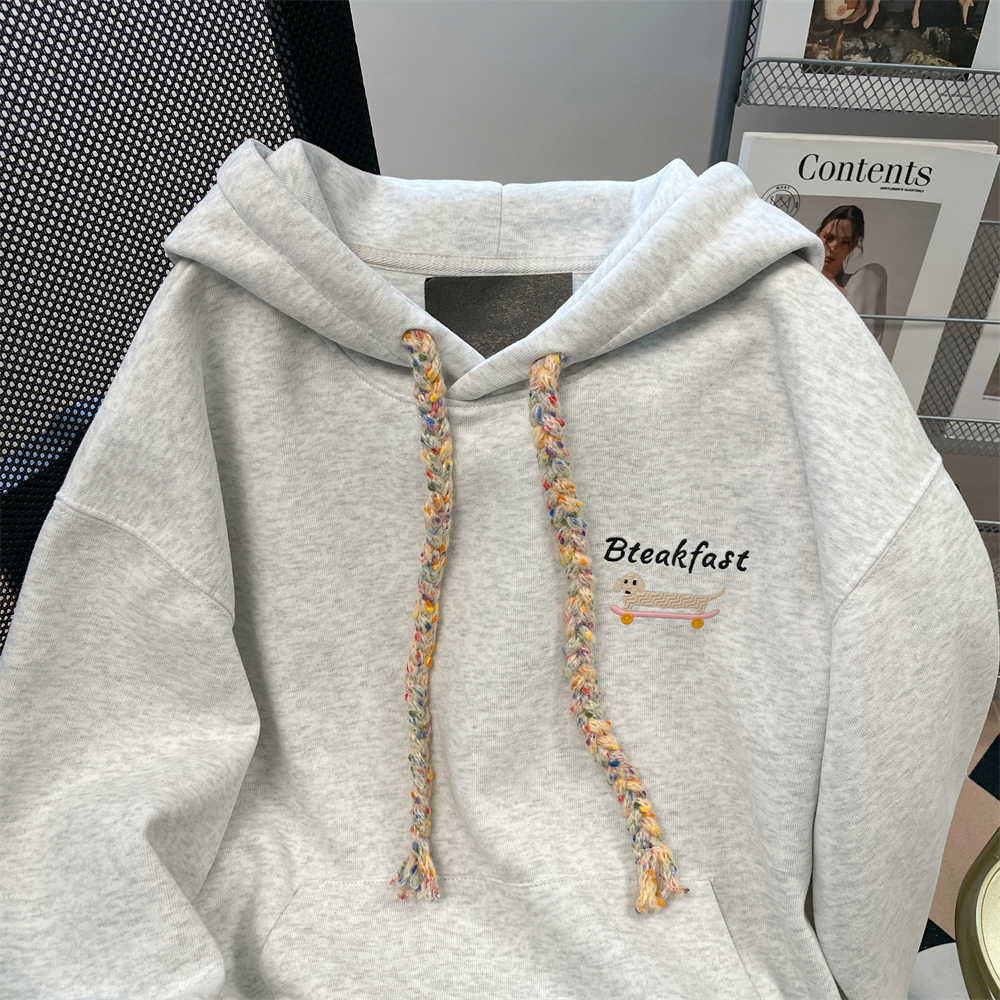 Korean Version Lazy Wind Dog Hooded Sweater Jacket Women's Retro Oversize Niche Does Not Collide