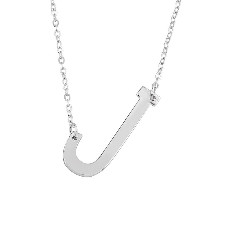 2026 Simple Hot-selling Jewelry, Letter Necklace, Trendy Neck Chain 26 English Letter Collarbone Chain 2025 Source