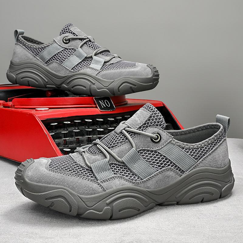 Summer Breathable Mesh Men's Shoes Sports and Leisure Shoes Men's Mesh Creek Walking Shoes Non-slip Outdoor Hollow Mesh Shoes