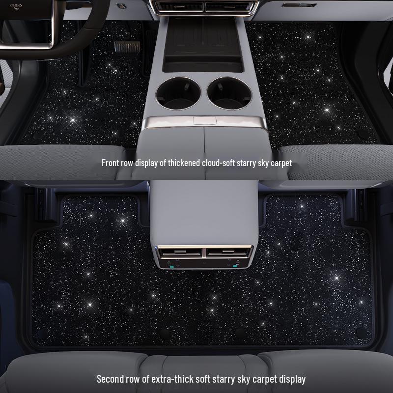 Comprehensive Interior Decoration Accessories for Denza N8L/N9: Starry Sky Floor Mats & Roman Carpets