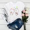 Newly women tshirt cartoon funny cute peach cat print t shirt femme Harajuku kawaii summer tops tee shirt femme tumblr clothes