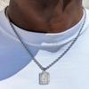 18K Gold Stainless Steel 26 Letter Pendant Necklace with Twisted Chain - Hip Hop Style