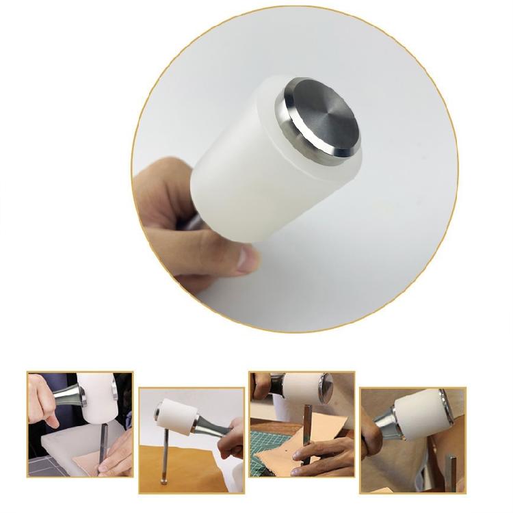 Creative Leather Craft Hammer Metal Handle Nylon Mallet Household Utility Ga