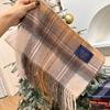 Xiaohongshu Popular Cherry Red New Year'S Red 100% Wool British Versatile Scarf Women'S And Men'S Cashmere Warm Scarf