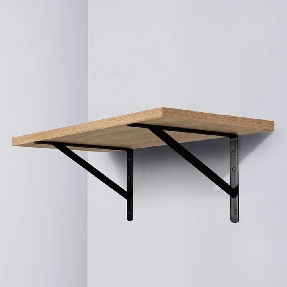 New L-type Floating Shelf Wall Mount Joint Angle Wall Shelf Shelving Heavy Duty Iron Metal Triangle Shelf Home Bookshelf