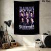 Damon Salvatore Wall Tapestry Aesthetic Wall Hanging Printed Fabric Blanket Decorative Tapestries For Bedroom Living Room Home Decor