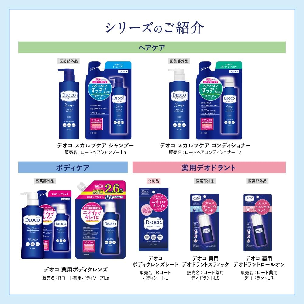 Scalp Care Sweet Floral Scent [Refill] DEOCO. Shampoo, 370ml, (2 Refills)