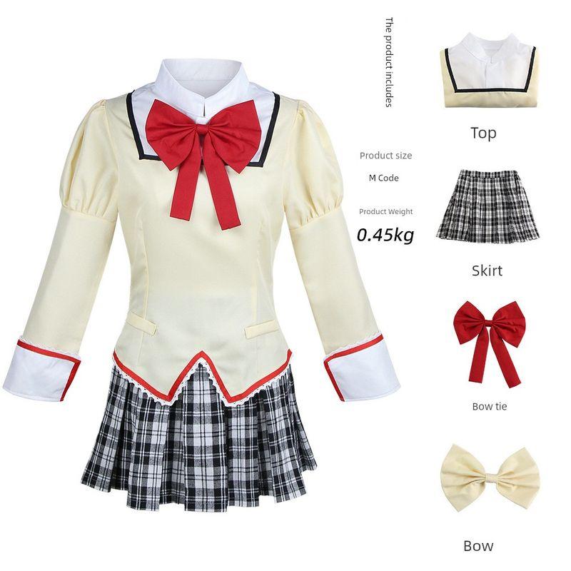 Magical Girl Kaname Madoka Cosplay Costume, Akemi Homura, Tomoe Mami Cosplay Anime Costume, Two-Dimensional Female Character Role-Playing