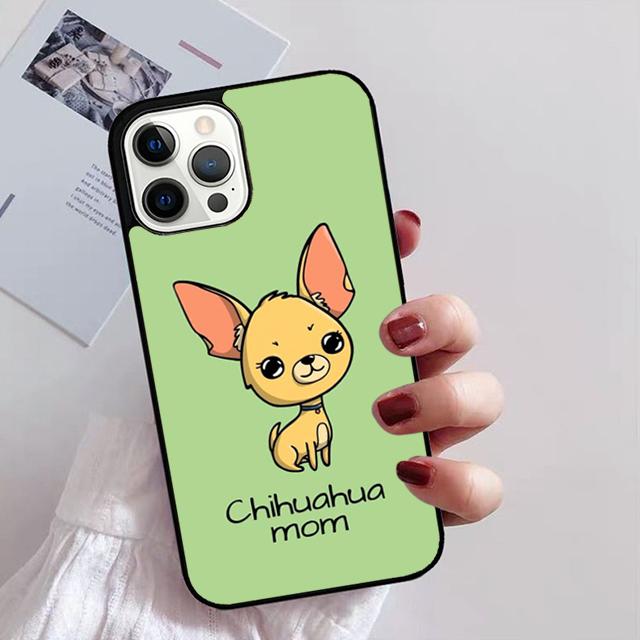Cute Chihuahua Dog Mom Phone Case For iPhone 17 Air 16 15 14 13 12 Pro Max Plus Max Cover Shell Coque