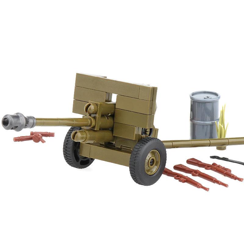 MOC Military Building Block Set Weapons War Army Accessories Soviet Army Characters Cannon Carts Launchers Tents Block Bricks Gift Presents Toy