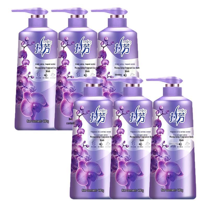 Lafang Moisturizing Fragrance Shower Gel Empty Valley Orchid 460ml x 6 Pack