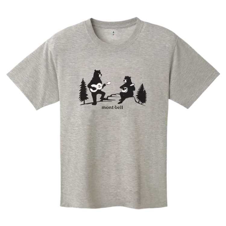 

MONTBELL FW/AW24 Wickron Performance Удобная и Стильная Простая Универсальная Футболка с Коротким Рукавом Унисекс Серая XL серый