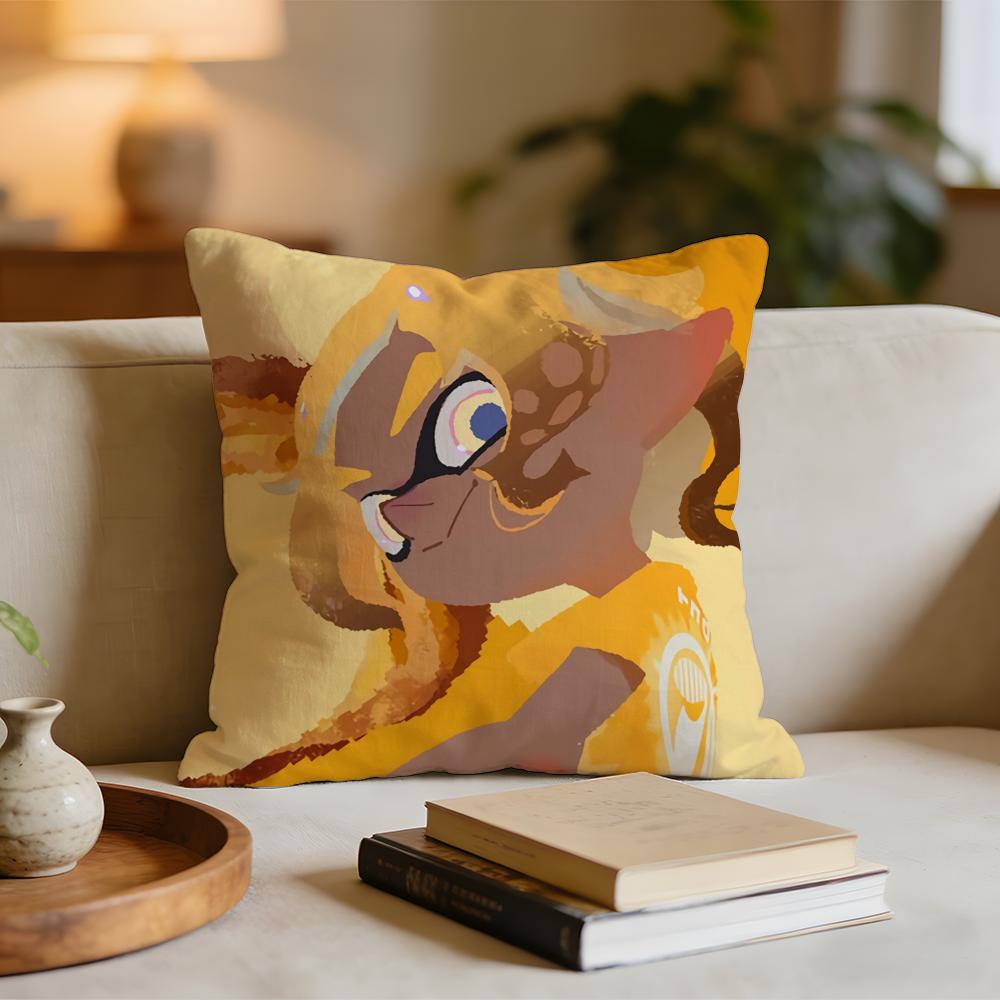 Game SSplatoon Cushion Cover Short Plush Pillowcase for Bed Sofa Carwashable