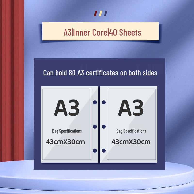 Student Certificate and Document Book - Thick A4/A3/A5 Storage for Test Papers and Honors