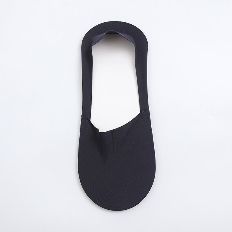 Men Summer Invisible Boat Socks Non-slip Ice Seamless Silicone Shallow Ankle Low Cut Short No Show Sock