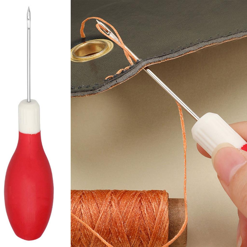 Multiunction Leather Stitching Awl Ergonomic Plastic Handle Leather Craft Awl Tool For Shoe Repair Leathercraft Working