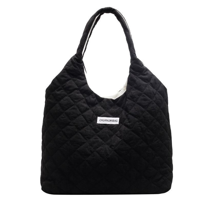 Niche Simple And Versatile Shoulder Bag Commute To Work Autumn And Winter Trend Fashion Cotton Clothes Tote Bag