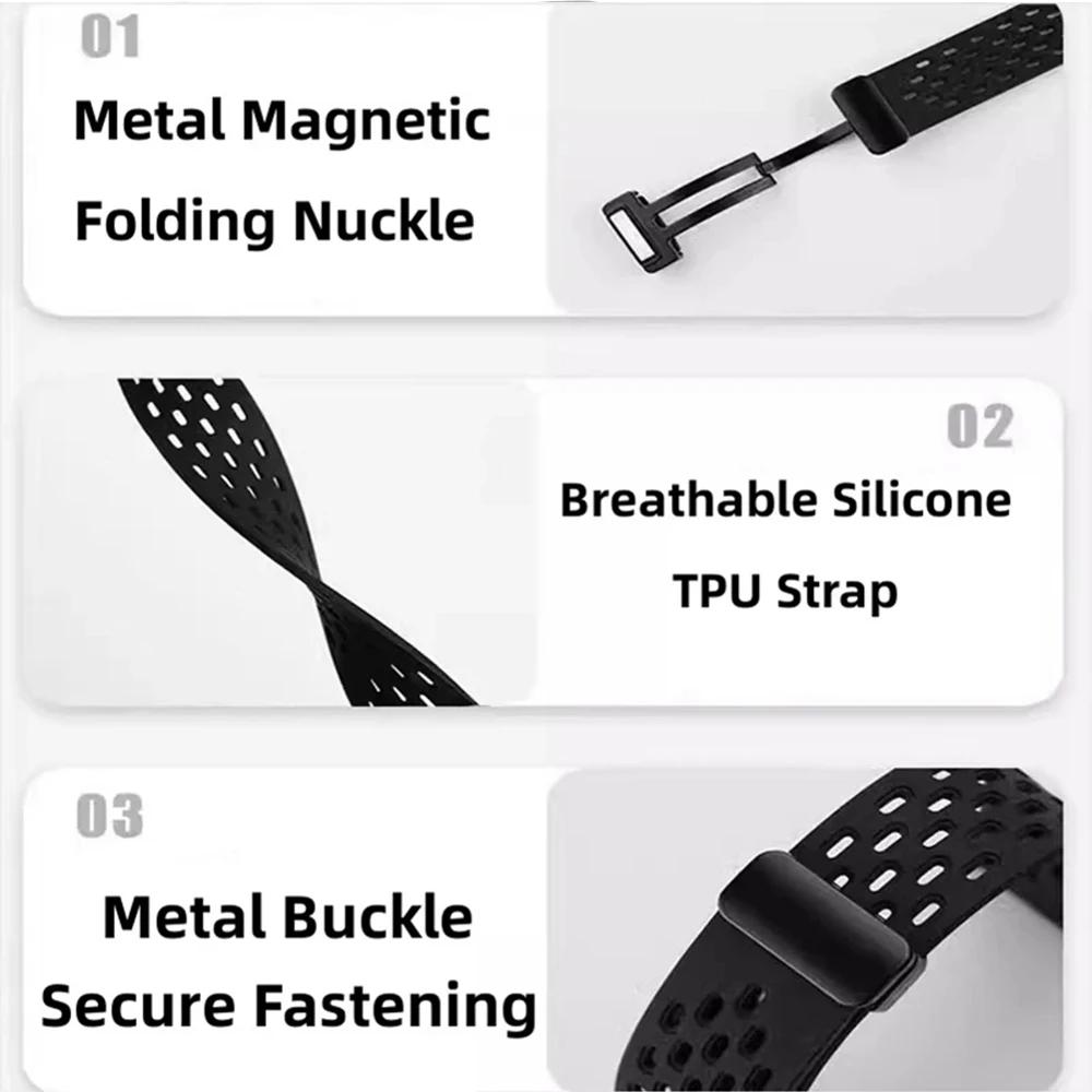 Magnetic Strap For Samsung Galaxy Fit 3 SmartWatch Replacement Bracelet Silicone Buckle Wristband for Samsung Galaxy Fit3 Band